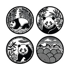 Fototapeta premium black and white easter eggs