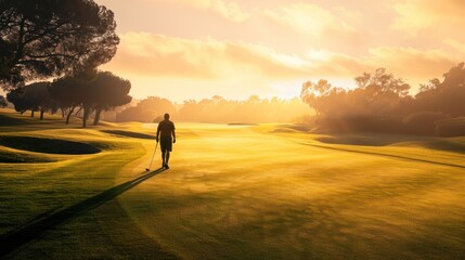 Sunrise golf course walk