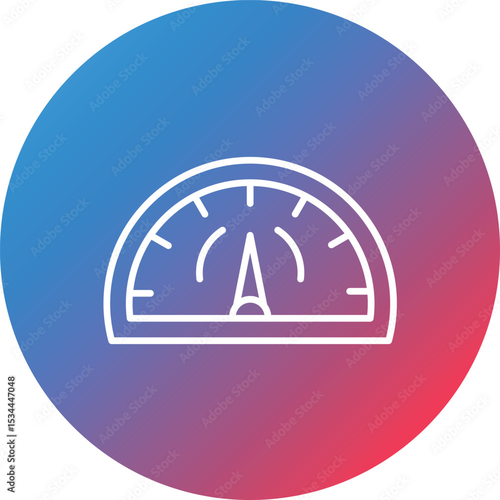 Poster tachometer line gradient circle background icon