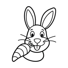 Fototapeta premium rabbit with carrot