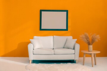 A contemporary living room boasts a luxurious sofa, stylish furniture, and modern decor, creating a comfortable and inviting home interior