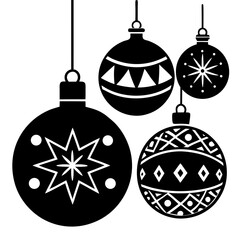 Fototapeta premium set of christmas balls