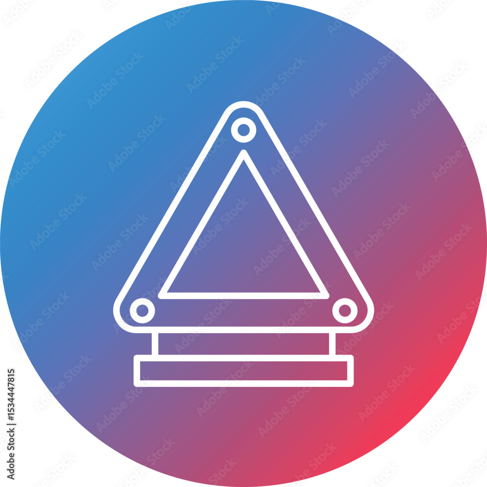 Poster triangle line gradient circle background icon