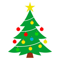 Obraz premium christmas tree isolated on white