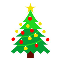 christmas tree isolated on white