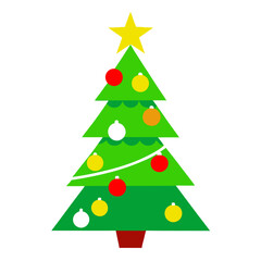 Fototapeta premium christmas tree vector illustration