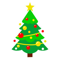 Obraz premium christmas tree vector illustration