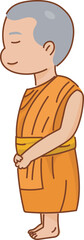 seated buddha on pedestal vector illustration for Buddhist content, monk training, or kid learning design