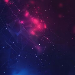 Fototapeta premium Colorful Abstract Background Featuring Vibrant Stars and Interconnected Lines in Shades of Blue and Pink