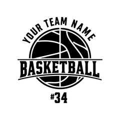 Your Team Basketball T-Shirt Design Vector – Sports Jersey Graphic, Custom Player Logo, Athletic Apparel Art