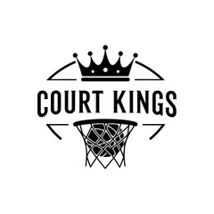 Court King Basketball T-Shirt Design Vector – Black Sports Graphic, Athlete Silhouette, Urban Streetwear Art