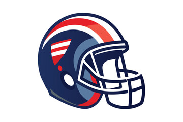 3d american football helmet isolated on white background