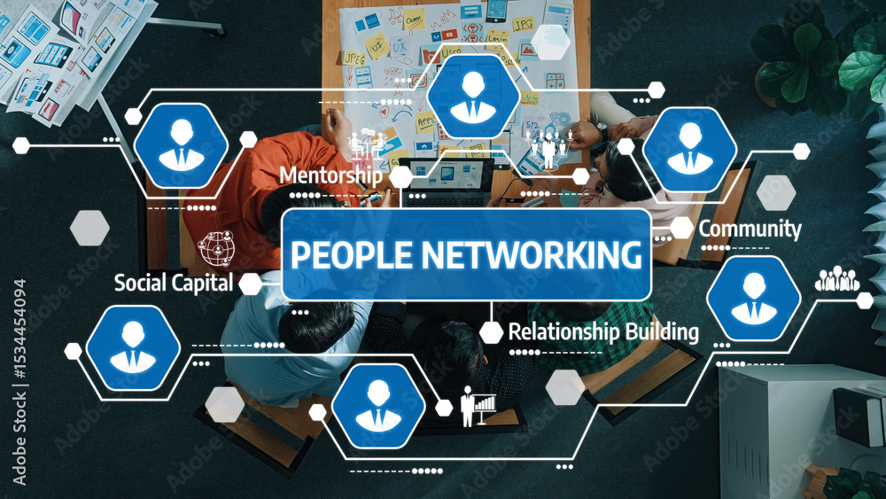 Aufkleber explore effective networking strategies for professionals in a collaborative environment. enhance yo