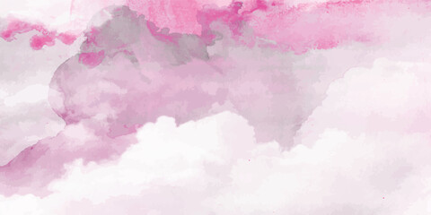 Abstract Pink Background with Bush Texture and Watercolor Blotches Along the Marbled Grunge Border. Vintage Pink Abstract Background with Soft Marbled Grunge Border and Watercolor Stains on Edges