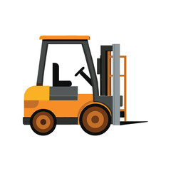 Forklift Clipart Vector Illustration – Industrial Vehicle Icon, Warehouse Equipment, Logistics Transport Graphic