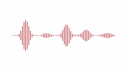 Audio spectrum waveform animation, Audio music timeline bar moving on track with alpha channel, audio frequency sound waves equalizer spectrum, Sound visualization.	
