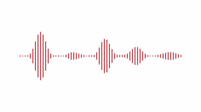 Audio spectrum waveform animation, Audio music timeline bar moving on track with alpha channel, audio frequency sound waves equalizer spectrum, Sound visualization.	