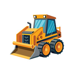 Bulldozer Clipart Vector Illustration – Construction Vehicle Icon, Heavy Equipment, Industrial Machine Graphic