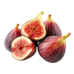 Fresh Figs with Open Flesh isolated on transparent background Remove png