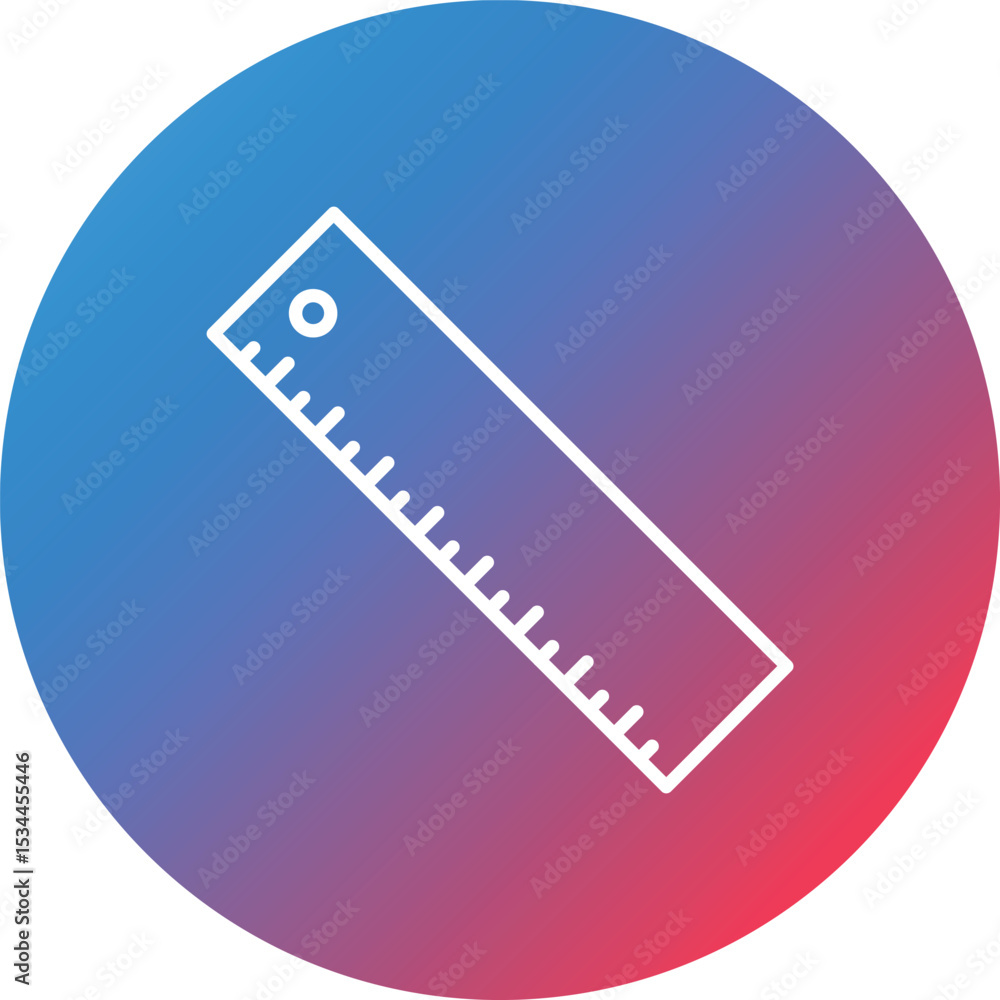 Poster ruler line gradient circle background icon