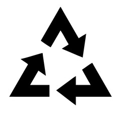 Recycle Symbol Silhouette Clipart – Eco Arrow Triangle Icon for Sustainability, Green Projects, Labels & Signs