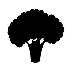 Broccoli Silhouette Clipart – Healthy Vegetable Icon for Food Labels, Kitchen Art, Nutrition Graphics & Organic Designs