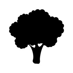 Broccoli Silhouette Clipart – Healthy Vegetable Icon for Food Labels, Kitchen Art, Nutrition Graphics & Organic Designs
