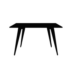 Minimalist Table Silhouette Icon – Modern Furniture Vector, Black Dining Desk Graphic, Contemporary Wood Table Clipart for Home Interior, Room Decor, Office, Kitchen, and Workspace Design