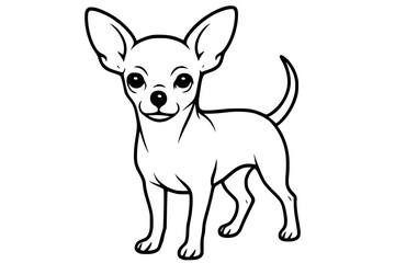 Alert Chihuahua Vector Drawing