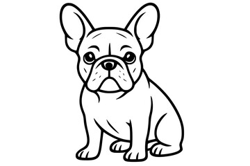 French Bulldog Sketch Vector Illustration
