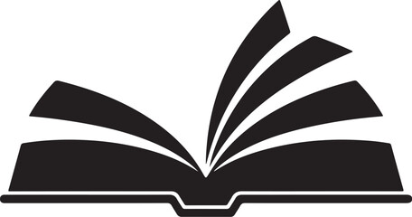open book vector illustration silhouette 