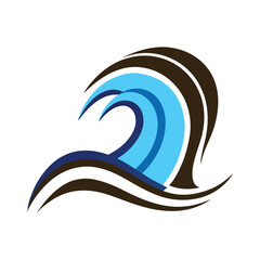 wave pattern design vector art