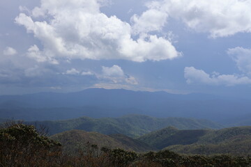 Dark storm clouds brew over the Great Smokey Mountains.