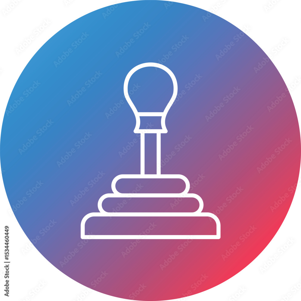 Poster gearshift line gradient circle background icon