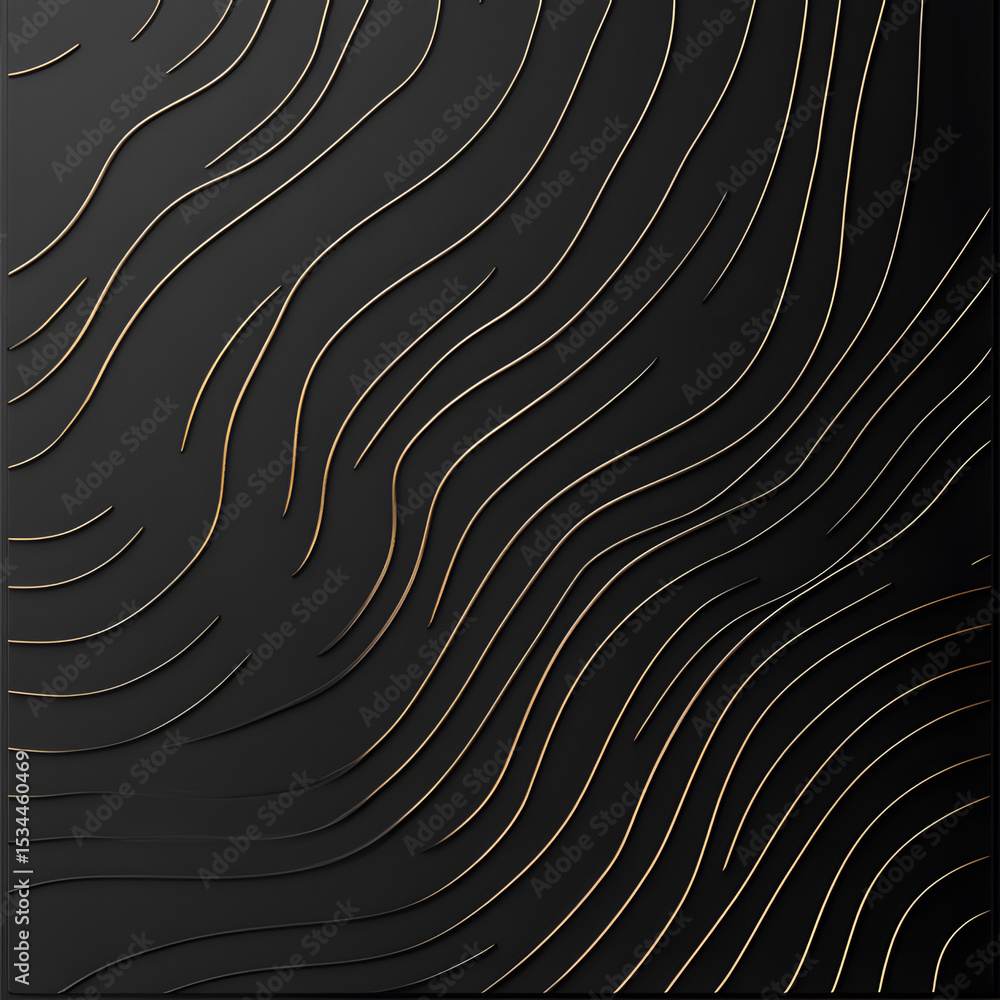 Poster abstract lines on matte black modern luxury themes create sleek sophisticated visual perfect premium