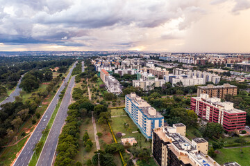 Aerial view of Brasília's Southwest region (Sudoeste).