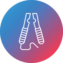 Jumper Line Gradient Circle Background Icon