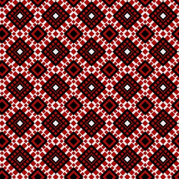 Fototapeta seamless pattern with geometric shapes modern red background decorative design print