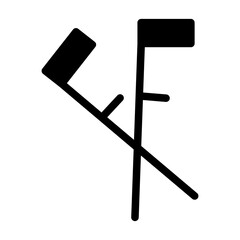crutch glyph icon