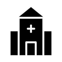 hospital glyph icon