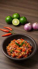 Dabu-Dabu Sambal – Colorful Spicy Tomato Relish from North Sulawesi