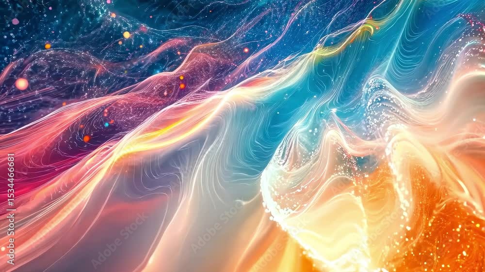 Poster splendid fluid particle light effect dynamic background