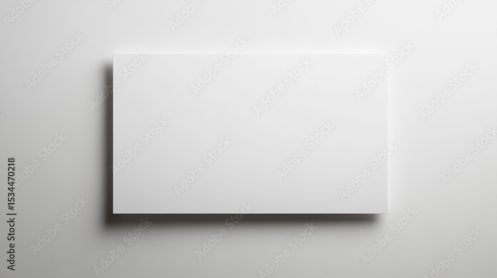 Poster blank white paper sheet on a plain white background with subtle shadows for a clean and minimal desi