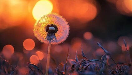 Dandelion at Sunset