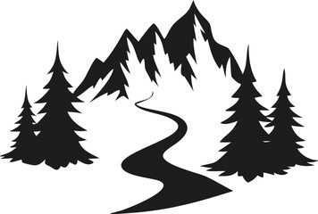 Obraz premium vector illustration of trees