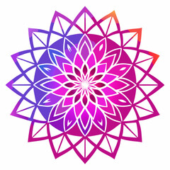 Minimal Gradient Mandala Vector