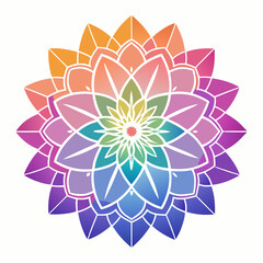 Minimal Gradient Mandala Vector