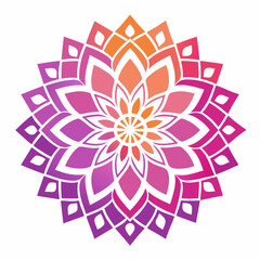 Minimal Gradient Mandala Vector