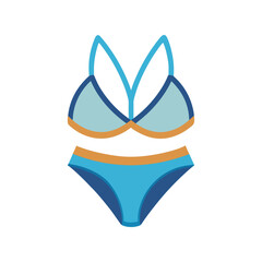 Bikini Vector Illustration – Swimwear Fashion, Summer Beach Clothing, Two Piece, Modern Style, Pool Outfit Art

