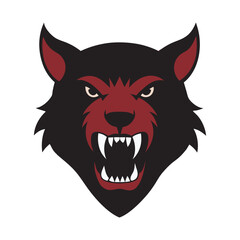 Tasmanian Devil Snarl Silhouette In Red